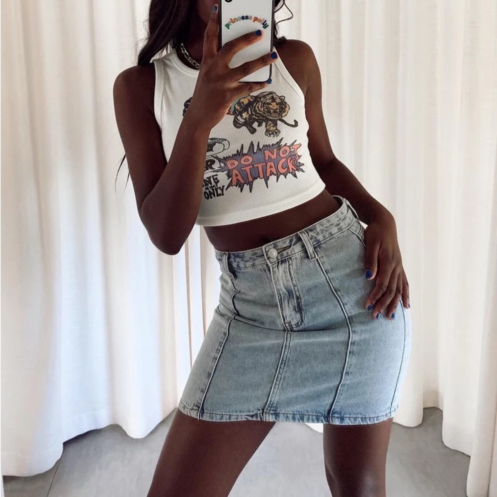 jean skirt